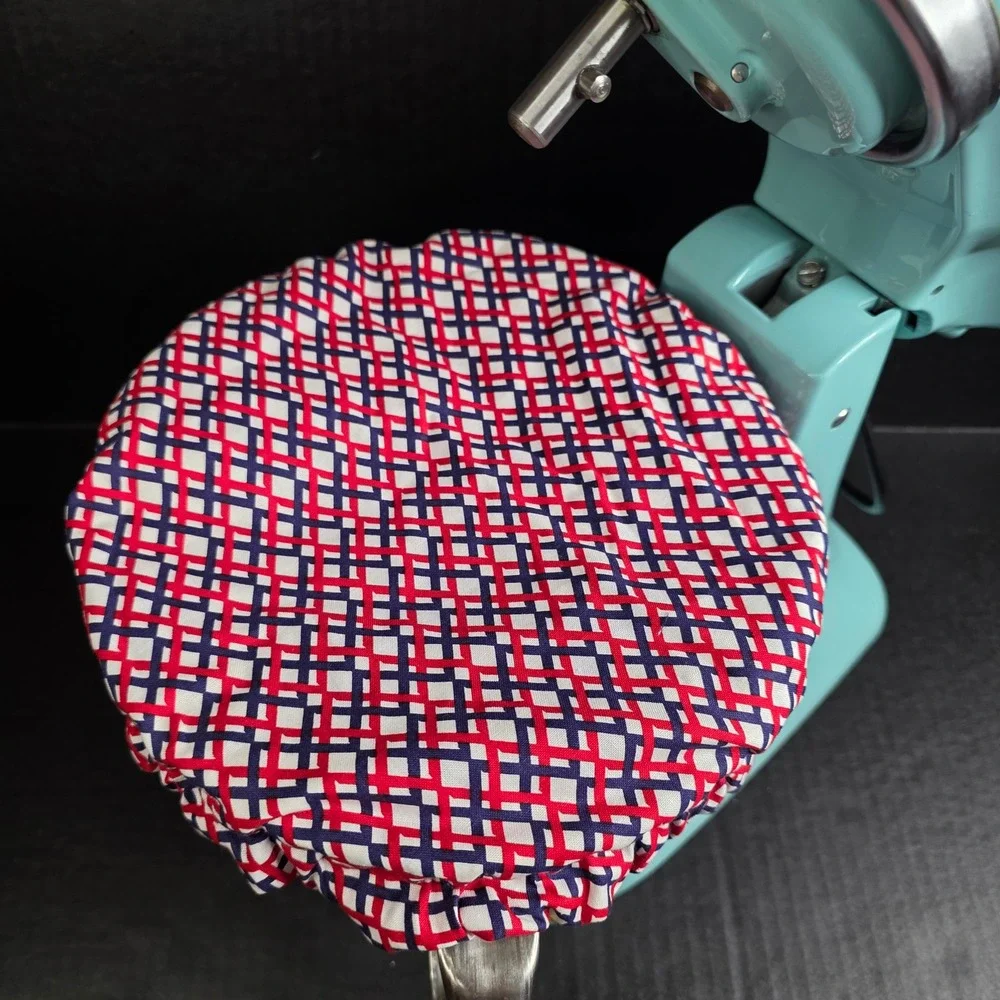 Lemons Navy Nautical Stripe Geometric KitchenAid Mixer Mixing Bowl Cover Baking